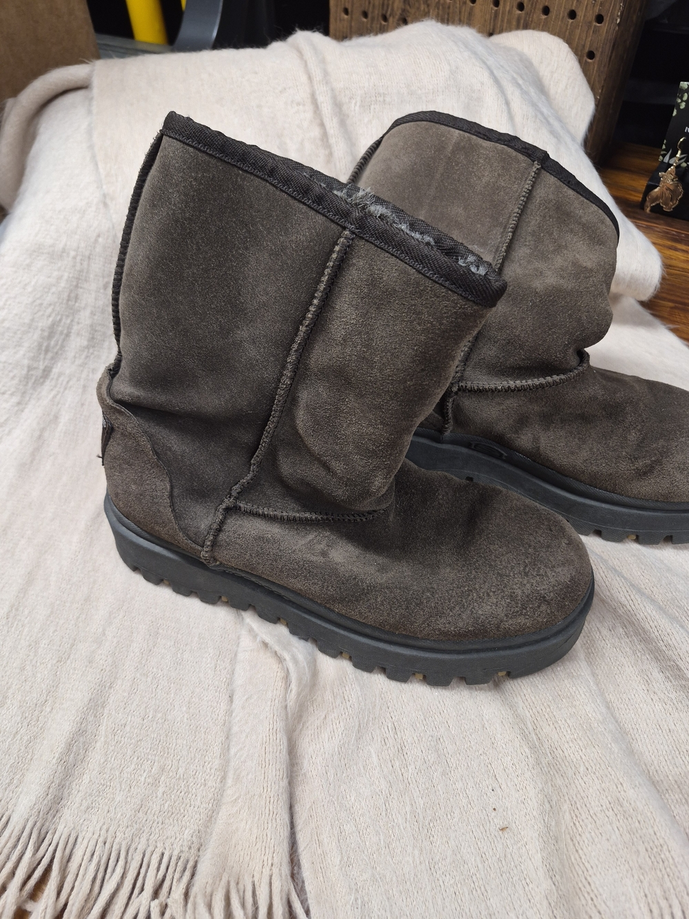 Skechers Women's Suede Casual Boots in Dark Brown